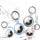 2 Pack Waterproof Cover for Apple Air Tag Anti-Scratch Light Air Tags GPS Finder Tag Holder Keychain Airtag Key Ring Accessories for Tracker Tags Kids/Dog/Cats Pets Collars Cars Keys Locator